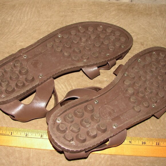 Rare Vtg Kaydees PVC Men\'s SANDALS \'Jumbo\' Sz 16 US, New Zealand, Ca. 1960\'s main image 7